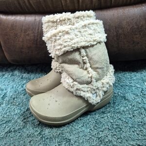 Croca Nadia Beige Faux Fur Boots Toddler 3 5